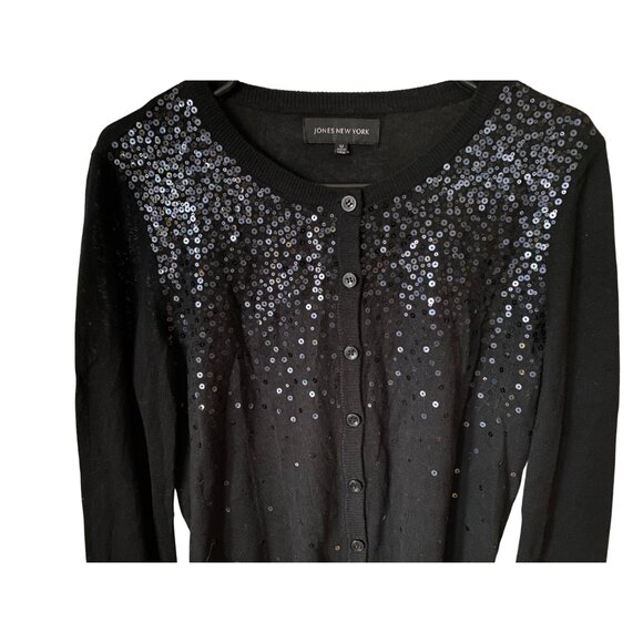 JONES NEW YORK SEQUIN SPARKLE CARDIGAN medium - Picture 3 of 7